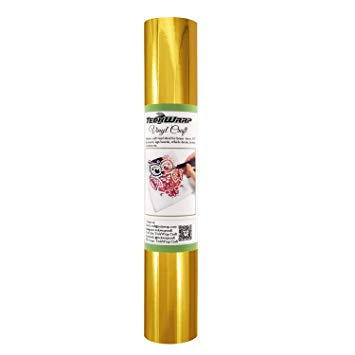 TECKWRAP Chrome Gold Adhesive Craft Vinyl Roll 1ftx5ft