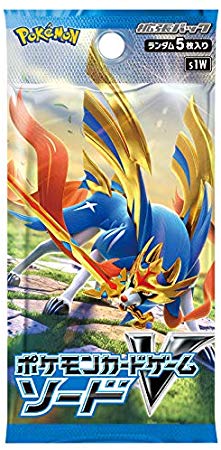 (1pack) Pokemon Card Game V Sword & Shield Expansion Pack Sword Japanese.ver (5 Cards Included)