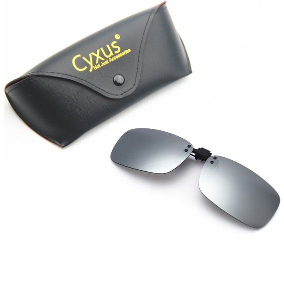 Cyxus Flash Polarized Mirrored Sunglasses Clip-On Glasses, Men & Women