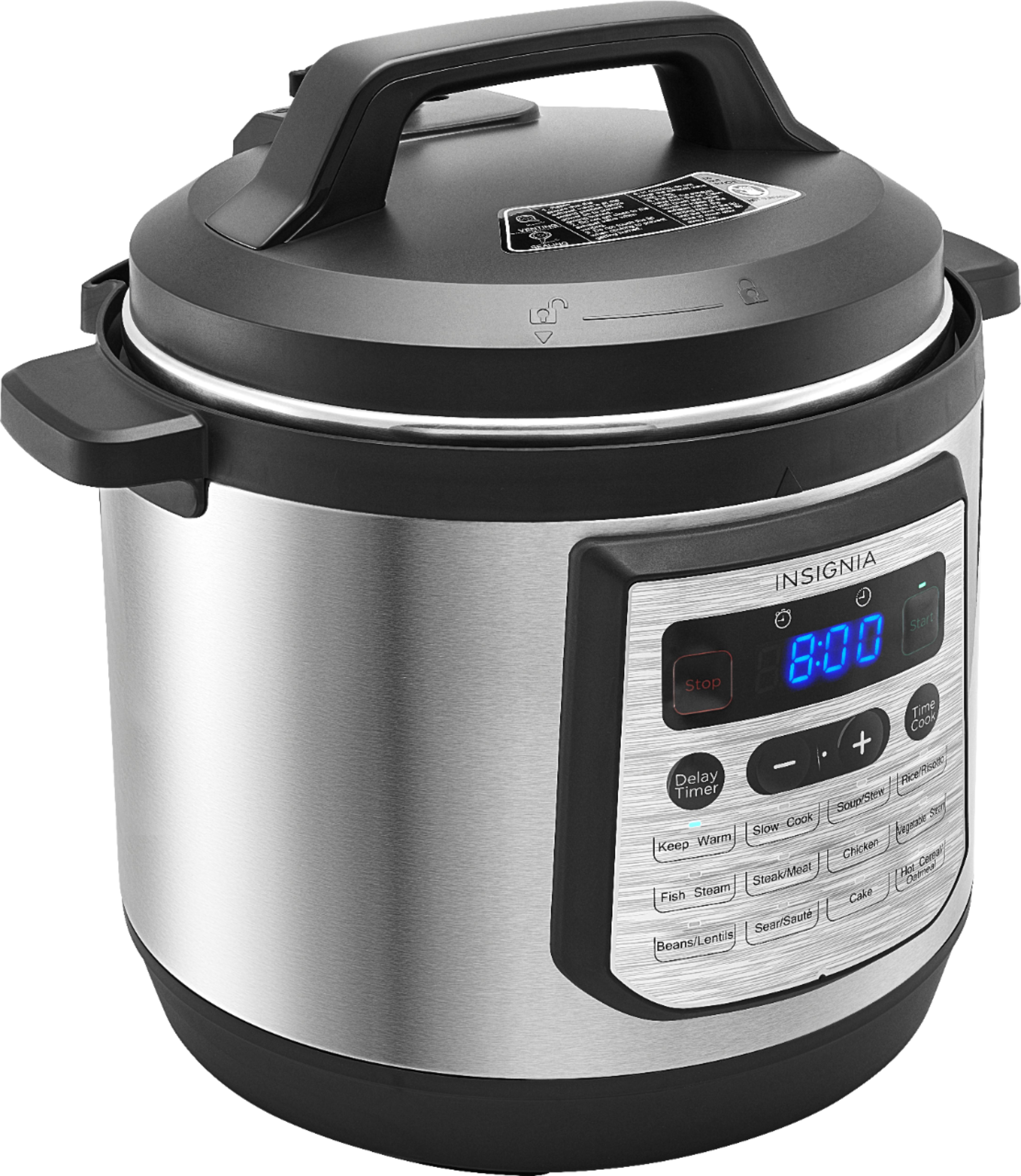 Insignia™ - 8-Quart Multi-Function Pressure Cooker - Stainless Steel