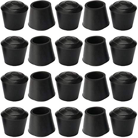 uxcell 20pcs Chair Leg Tips Caps 16mm 5/8 Inch Anti Slip Rubber Furniture Table Feet Cover Floor Protector Reduce Noise Prevent Scratches