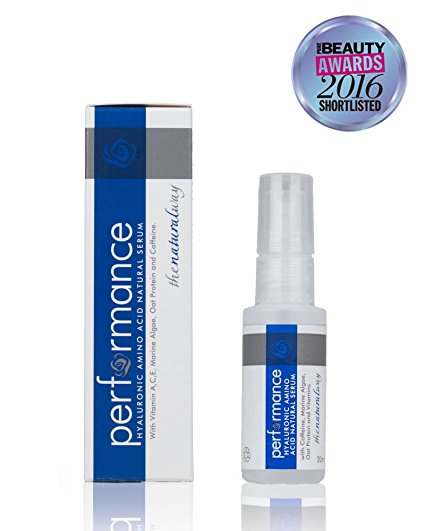 Performance Hyaluronic Acid Facial Skin Care Serum Supports Anti-Aging Collagen Production to Help Get Rid of Wrinkles and Age Spots. 86% ORGANIC. BEST BRITISH BRAND 2016 PURE BEAUTY AWARDS SHORTLISTED