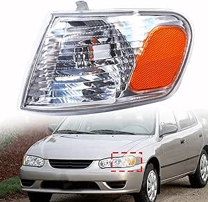 munirater Corner Marker Light Front Left Side Turn Signal Park Marker Light Lamp Replacement for 2001 2002 Corolla 81520 02070