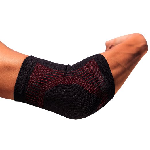 FabuLux- Bamboo Charcoal Sport Atheletic Elbow Compression Sleevesupportbrace -Best Support for Tennis Elbow Tendinitis Golfers Elbow Weightlifting Arthritis