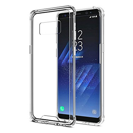 OMOTON Samsung Galaxy S8 Plus Case-[Soft TPU Edge] [Durable Acrylic Panel] Case For Samsung Galaxy S8 Plus, Clear