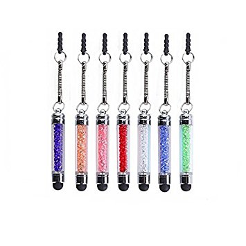 2win2buy 7Pcs Bling Capacitive Stylus Short Crystal Touch Screen Pen For ipad,samsung,iphone,and All Capacitive Touchscreen Devices
