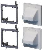 Arlington Industries LVCE2 Low Voltage Mounting Bracket with Cable Wall Plate 2-Gang 2-Pack