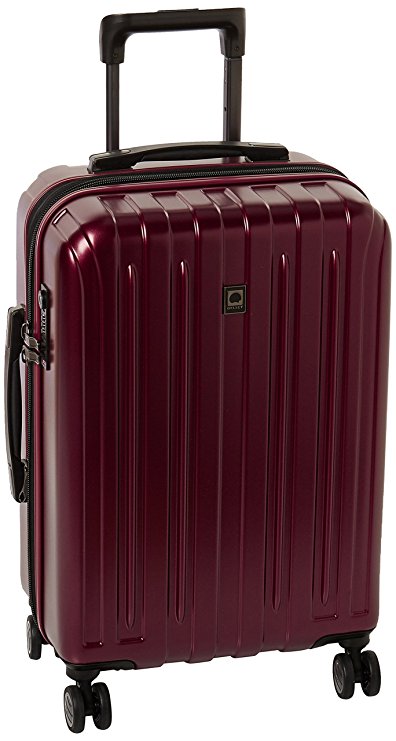 Delsey Luggage Helium Titanium Carry-On EXP Spinner Trolley Metallic