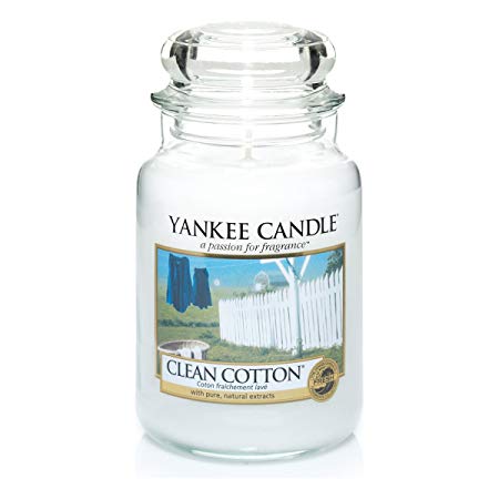 Yankee Candle Large Jar Candle, Clean Cotton