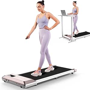 SupeRun Walking Pad, Under Desk Treadmill, 3 in 1 Portable Treadmill with Remote Control LED Display, 2.5 HP Quiet Walking Jogging Machine for Office Home Use, 300 Lbs Capacity