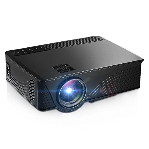 Projector, GBTIGER 2000 Lumens LED Projector Full HD 1080P Portable Multimedia Mini Home Theater Movie Video Game Projector with VGA HDMI USB for Sony/PS4/Xbox, Black