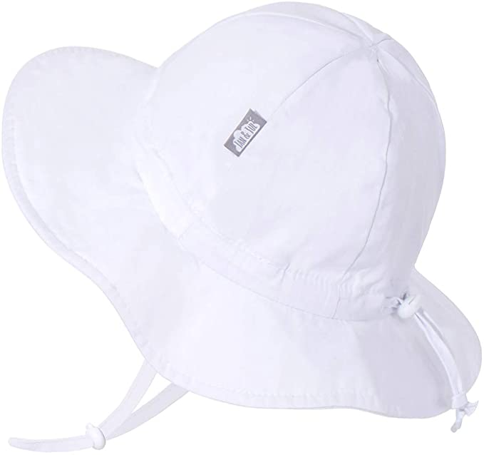 JAN & JUL GRO-with-Me Girls' Sun-Hat for Baby Toddler Kids, Adjustable Straps, UPF 50  Protection