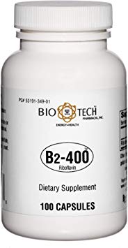 Vitamin B2-400, Riboflavin 400 mg, BioTech, Easy to Swallow, 100 Capsules