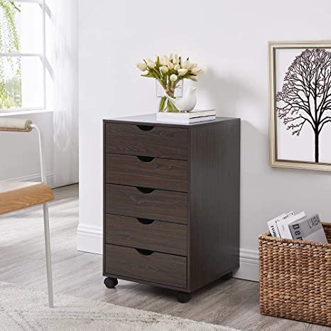 Naomi Home Taylor 5 Drawers Cabinet Espresso