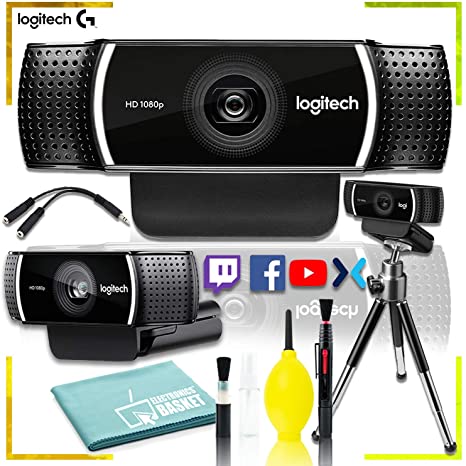 Logitech C922 Pro Stream Webcam 1080P with Tripod   Maintenance Kit