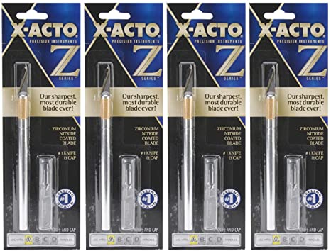 4-Pack - X-ACTO #1 Knife, Z Series with Safety Cap