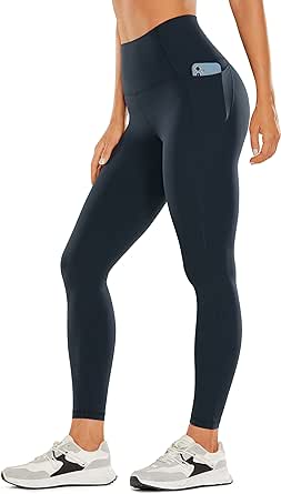 CRZ YOGA Womens Butterluxe Workout Leggings 25" / 28'' - High Waisted Gym Yoga Pants with Pockets Buttery Soft