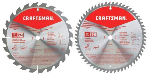 CRAFTSMAN 10-Inch Miter Saw Blade, Combo Pack (CMAS210CMB)