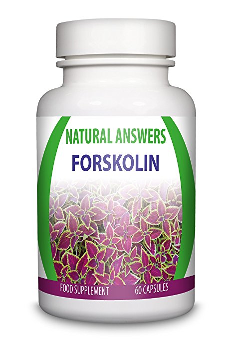 Forskolin by Natural Answers - 60 Capsules - 1 Month Supply - High Strength 100% Pure Natural Powerful Fat Burner Tablets for Women and Men - Healthy Weight Loss & Blood Sugar Support to Help You Lose Weight Quickly and Burn Fat Fast! - UK Manufactured
