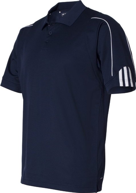 Adidas Men's ClimaLite 3-Stripes Cuff Piqué Polo