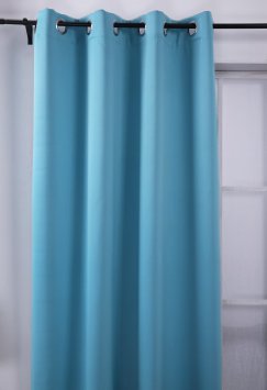 Deconovo Soild Light Blue Thermal Insulated Blackout Window Curtain 52 By 63 Inch
