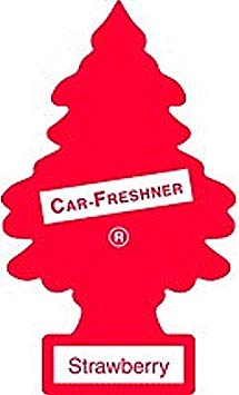 LITTLE TREES Car Air Freshener | Hanging Paper Tree for Home or Car | Strawberry | 12 Pack