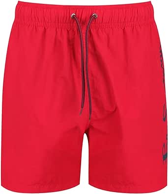 Ben Sherman Men's Mens Ben Sherman Swim Shorts in Red Medium Length