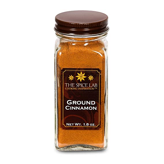 The Spice Lab Cinnamon Powder - Cassia Ground Cinnamon - 1.8 oz French Jar - Kosher Gluten-Free Non-GMO All Natural Vietnamese Cinnamon Saigon Spice - High Cinnamon Oil - Great for Baking - 5001