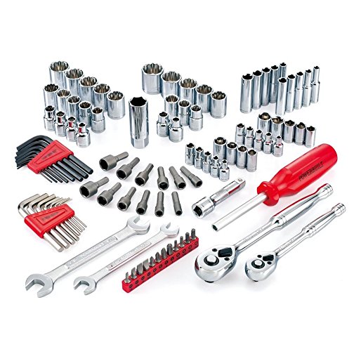 Powerbuilt 640744 SAE and Metric Mechanics Tool Set, 101 Piece