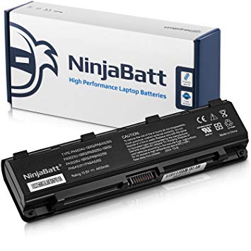 NinjaBatt Laptop Battery for Toshiba PA5024U-1BRS PA5026U-1BRS PA5025U-1BRS PABAS260 PA5023U-1BRS PABAS262 PA5027U-1BRS Satellite C850 C855 L850 P850 PABAS259 - High Performance [6 Cells/4400mAh/48wh]