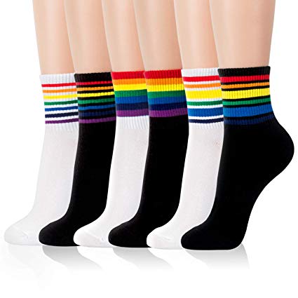 Kikiya Socks Womens Crew Socks - Funny Cute Fun Crazy Cool Novelty Funky Kawaii