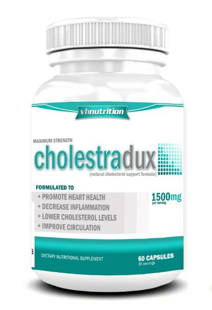 Cholestradux Naturally Lower Cholesterol  Herbal Blocker and Reducer Control Support Formula
