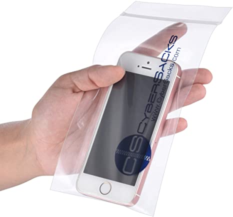 Cyber Sack, Phone Case, Light Weight Plastic Bag Designed for Cell Phone Protection Against Everyday Elements - 3-1/2" Opening x 6-1/4" Length - 6 Bags Per Order