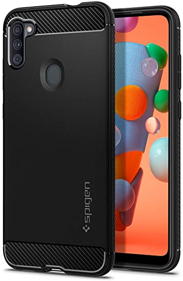 Spigen Rugged Armor Designed for Galaxy A11 (North American Version) Case (2020) - Matte Black