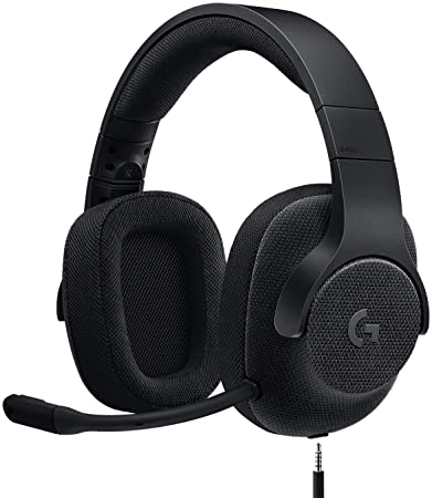 Logitech G433 Wired Gaming Headset, 7.1 Surround Sound, DTS Headphone:X, 40 mm Pro-G Audio Drivers, Lightweight, USB and 3.5 mm Audio Jack, PC/Mac/Nintendo Switch/PS4/Xbox One - Black