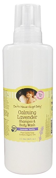 Calming Lavender Body Wash & Shampoo, Gentle Castile Soap for Senstive Skin (Liter Refill Size, 34 Fl. Oz.)
