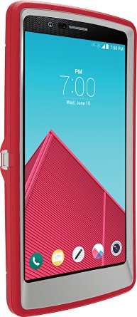 OtterBox Defender Case for LG G4 - Retail Packaging - Sleet Grey/Scarlet Red
