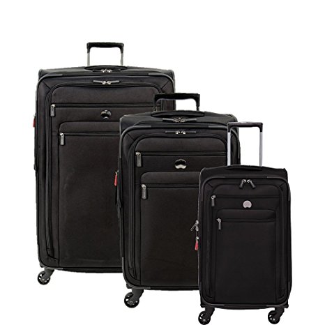 Delsey Luggage Helium Sky 2.0 3 Piece Softside Spinner Luggage Set, 21/25/29