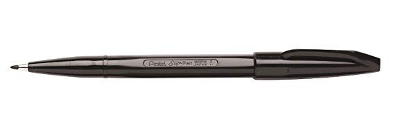 Pentel Sign Pen - Black, Pack of 12 , S520-A