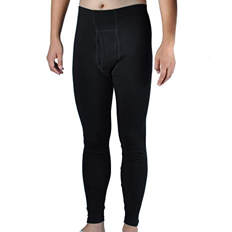 100% Merino Wool Men's Midweight Base Layer Thermal Underwear Bottoms Pants Long John