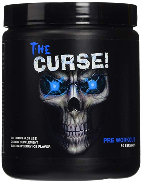 Cobra Labs The Curse Pre-Workout Supplement Blue Raspberry Ice, 50 Servings, 0.55 Pound