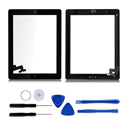 For iPad 2 A1395 A1396 A1397 Touch Screen Digitizer Glass With Home Button Black