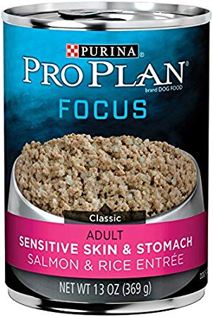 Purina Pro Plan FOCUS Sensitive Skin & Stomach Classic Salmon & Rice Entree Adult Wet Dog Food - (12) 13 oz. Cans