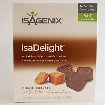 Isagenix IsaDelight Milk Chocolate with Sea Salt and Caramel flavor 30 Servings