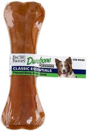 Pet Factory Classic Essentials Porkhide 6" Durabone Dog Chew Treat for Aggressive Chewers - Natural Flavor, 1 Count/1 Pack