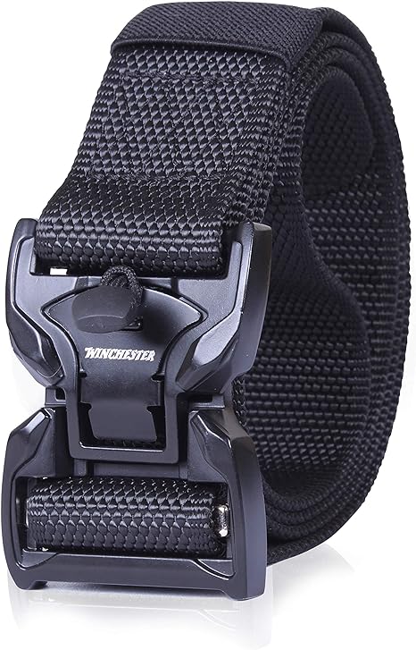 Winchester Tactical Belt, Military Utility Nylon Web Heavy Duty Work Belt, Quick Release Magnetic Buckle, Foxtrot