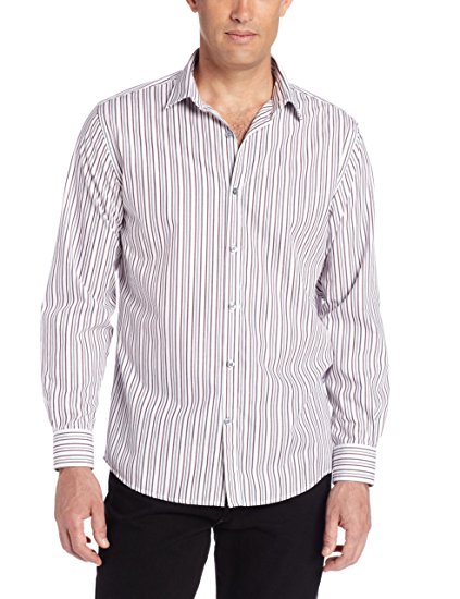 John Henry Men's Long Sleeve Stripe Shirt