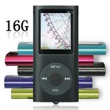 Tomameri Black Color Portable MP4 Player MP3 Player Video Player with Photo Viewer  E-Book Reader  Voice Recorder  16 GB Micro SD Card
