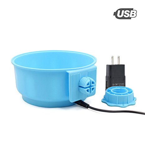 PETLESO Heated Dog Bowl - Indoor Heated Dog Water Bowl, Sky Blue, 600ML(20.5OZ)