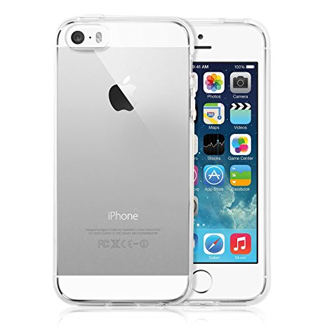 iPhone SE Case, TechRise Apple iPhone SE 5 5s Ultra Light Weight Shock-Absorption and Anti-Scratch Bump Cover Case （Crystal Clear）